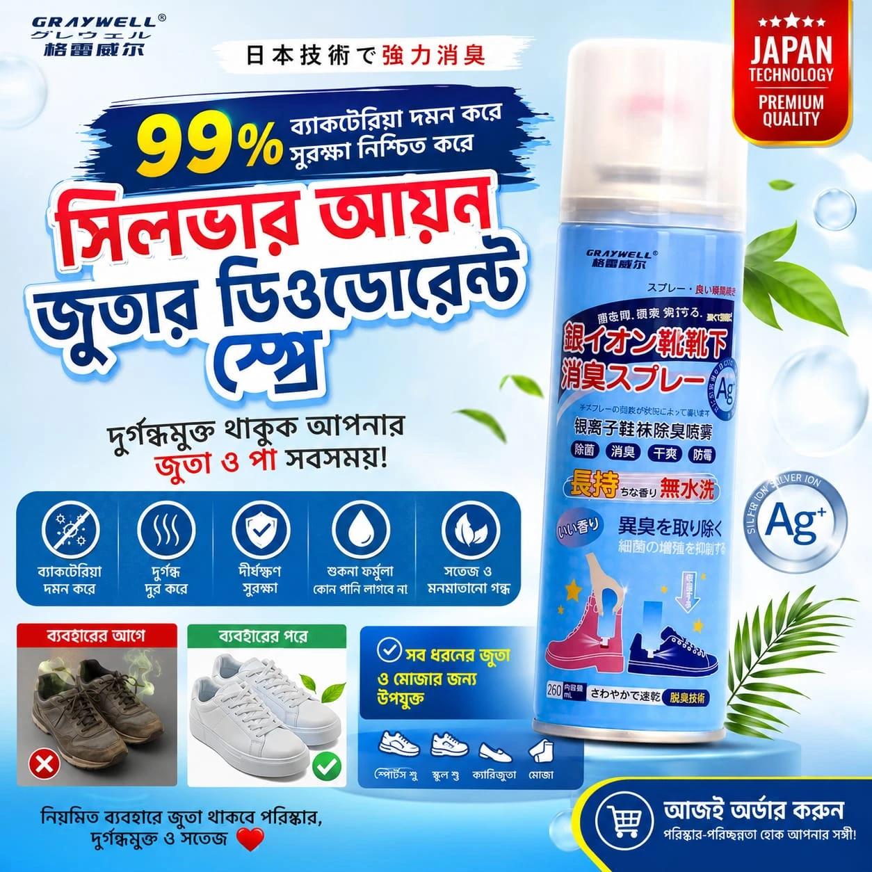 জুতা খুললেই বাজে গন্ধ এখনই সমাধান